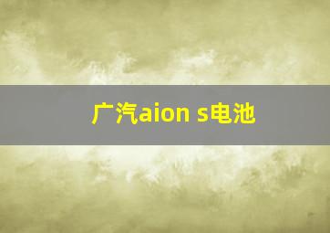 广汽aion s电池